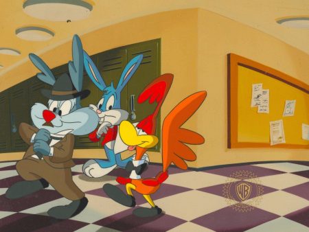 Tiny Toons Original Production Cel: Calamity, Buster Bunny, and Little Beeper Cheap