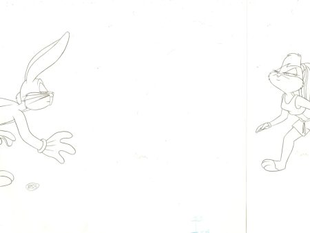 Space Jam Original Production Drawing: Bugs Bunny and Lola Bunny Sale