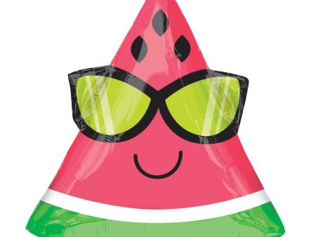 Fun in the Sun Watermelon Junior Shape Balloon 46x13cm Online now