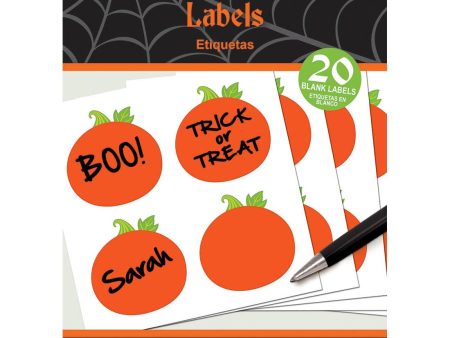 Halloween Pumpkin Labels 2in, 20pcs Discount