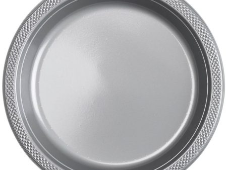 Silver Sparkle Plastic Plates 10.25in, 20pcs Online Hot Sale