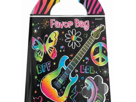 Neon Doodle Green Favor Bag For Discount