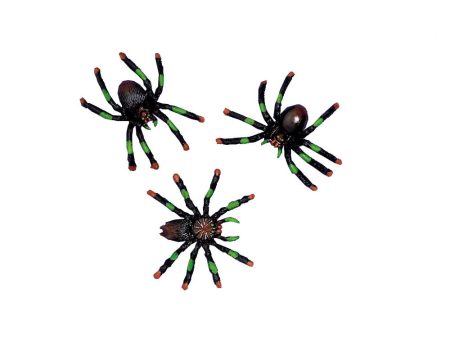 Halloween Assorted Plastic Spider Favors 8pcs on Sale