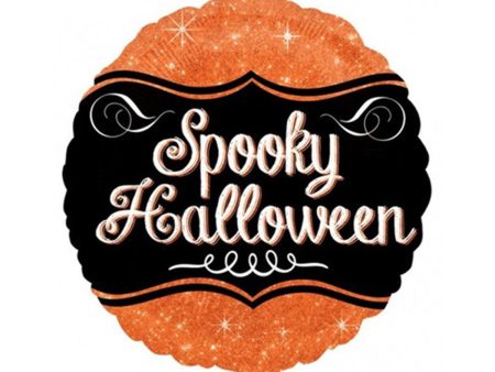 Sparkle Spooky Halloween Foil Balloon 18in on Sale