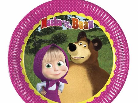 Masha and the Bear Paper Plates 9in 8pcs Online Sale