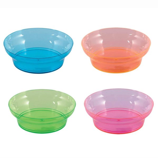 Neon Plastic Bowl Assorted Colors 10oz, 20pcs Cheap