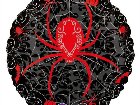 Black & Bone Spider Web Foil Balloon 18in For Cheap