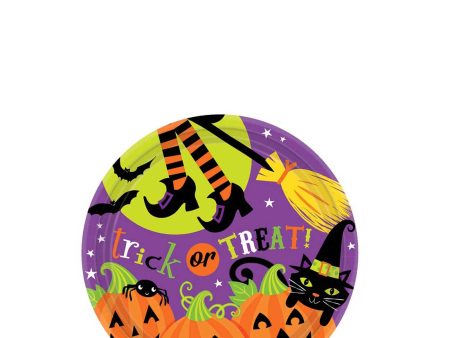 Witches Crew Round Plates 7in 18pcs Online now